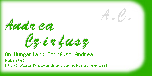 andrea czirfusz business card